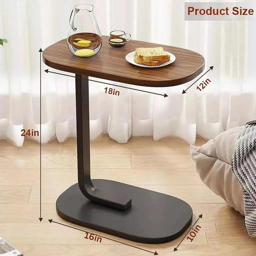 C-Shaped Sofa Side Table