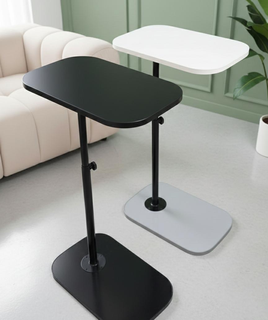 Height Adjustable C-shaped sofa side Table