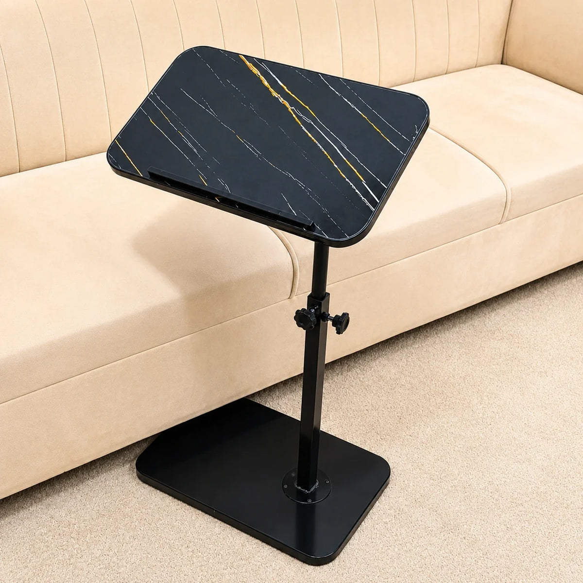 90° Tilting & 360° Swivel Height-Adjustable Table